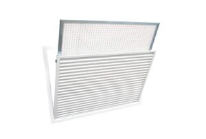 Bocchetta Griglia Mandata Alluminio Aria Calda Fredda Diffusore 500x400mm Bianca - 3
