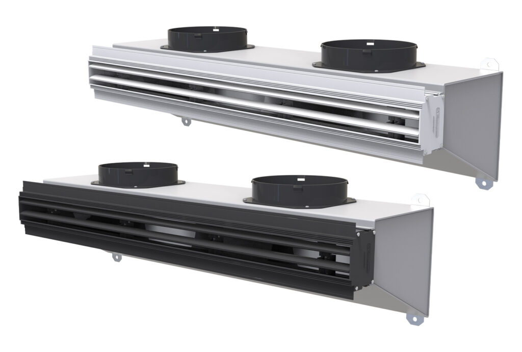 Recessed linear diffuser in anti-condensation PVC plastic with 2 ...