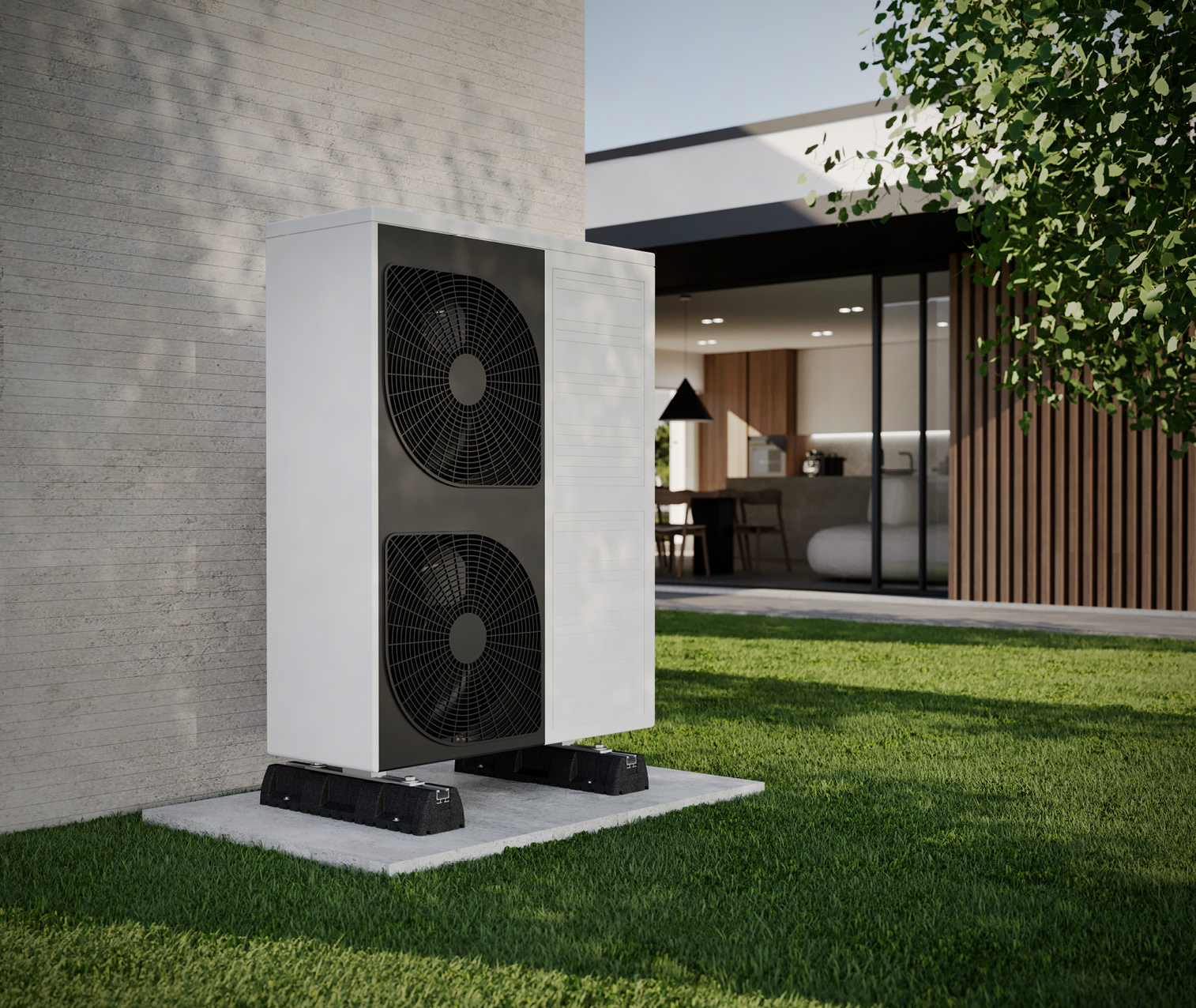 pompa di calore in ambiente esterno