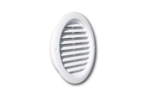 G.C.I. flush-mounted circular grille in white ABS