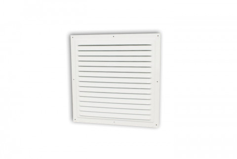 G.M.P. square wall-mounted grille in white metal
