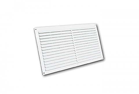 GRMF rectangular grille with fastening spring in white ABS