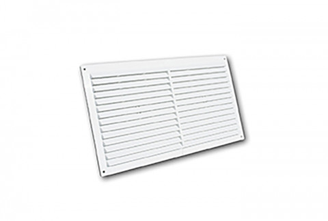 GRMF grille rectangulaire avec ressort de fixation en ABS blanc