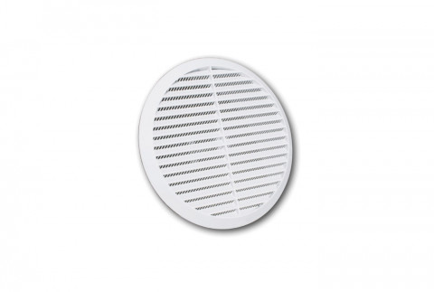 GCMF circular grille with fastening spring in white ABS