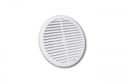  Flexible circular grille with fastening spring in white ABS