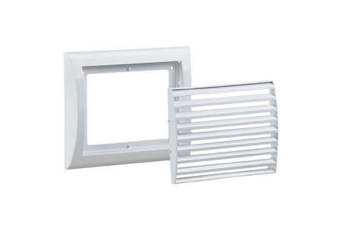  Removable rectangular grille in white ABS