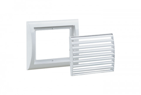  Grille d'extraction rectangulaire en ABS blanc