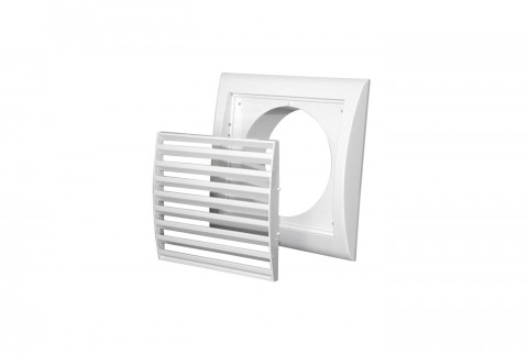  Grille rectangulaire amovible avec bride ronde en ABS blanc