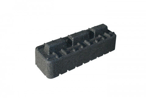 EXTREME HEIGHT 100 booster for floor base with vibration damping in vulcanised rubber SBR