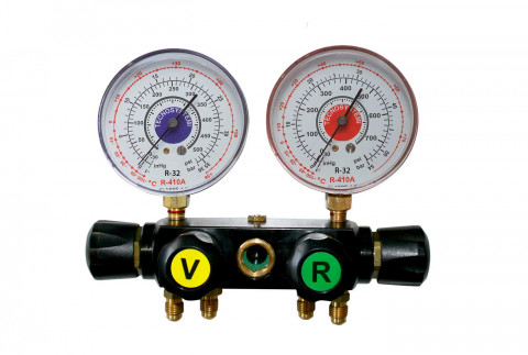  Gruppo manometrico a secco 4 vie per gas R410A