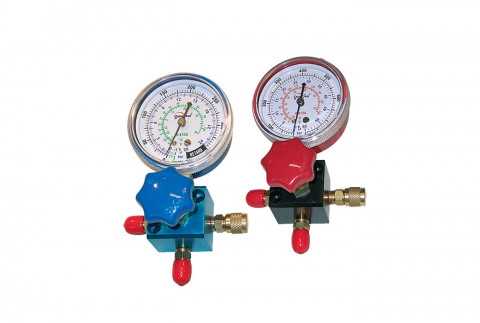  1-way dry pressure gauge unit high/low pressure for gas R407 - R410A - TR422ABCD (R22)