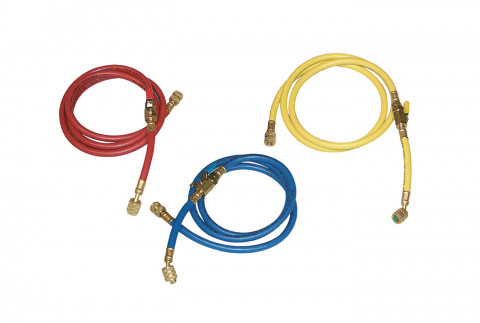  Single flexible hose with 45° long ball valves for gas TR422ABCD (R22) - R407C - R410A - R32