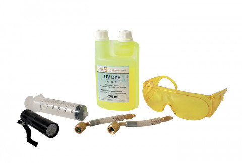  Kit liquido tracciante cercafughe con lampada UV