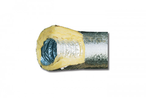  Tube flexible canalisé thermique - phonique en aluminium à double paroi avec traitement antibactérien interne
