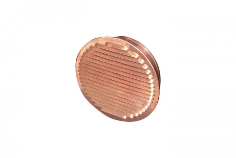  Round grille for flush-mounting in copper with mesh