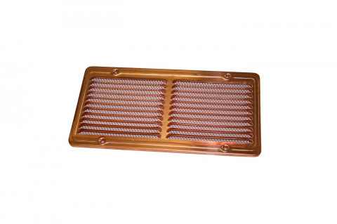  Square / rectangular support grille in copper with mesh