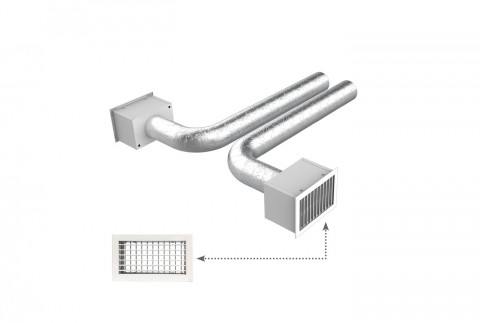  KIT RAPID pour compléter PROAIR PACK 2 zones avec fixations Ø 150 et grilles à ailettes réglables