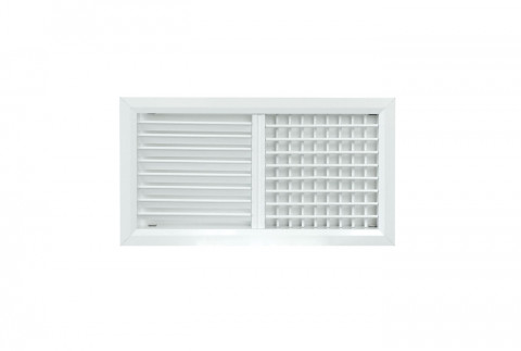  Double grille de refoulement et de récupération en aluminium peint blanc