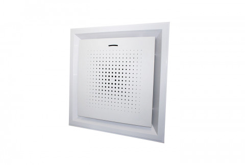  White ABS plastic square diffuser with perforated screen