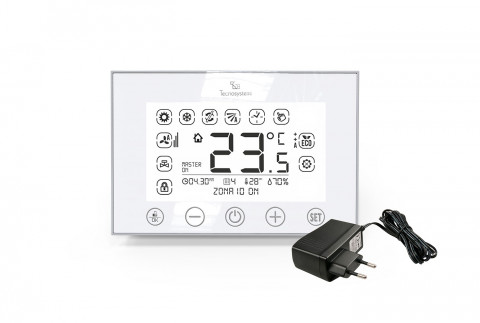 ALTAIR POINT einbau-Chrono-Thermostat verkabelt mit Touchdisplay STEALTH 3X