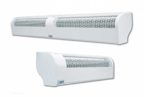 TANGENTIAL AIR CURTAINS WITH FRONT EXTRACTION