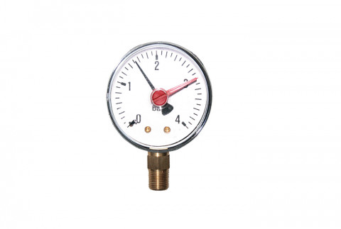  Water pressure gauge Ø 80 with red hand