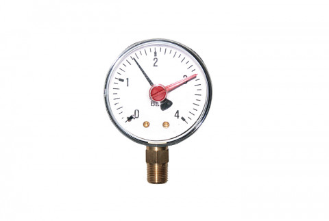 Water pressure gauge Ø 100 with red hand
