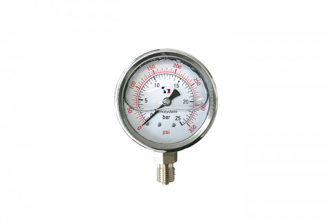  Pressure gauge Ø 63 for gas / water in glycerine bath
