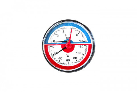  Ø 80 thermomanometer with rear coupler