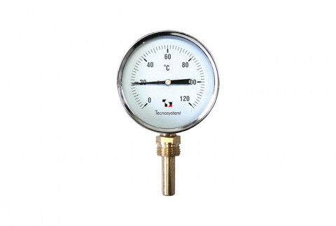 Bimetallic thermometer Ø 60 - 80 - 100 immersion with rear coupler