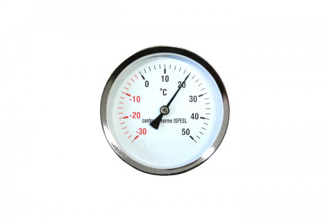  Thermomètre bimétallique Ø 80 à immersion avec attache radiale
