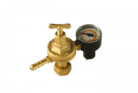  High pressure regulator brass body 6 kg/h with variable calibration with pressure gauge