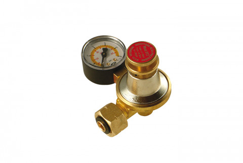  Brass body high pressure regulator from 6 to 12 kg/h with variable calibration and pressure gauge