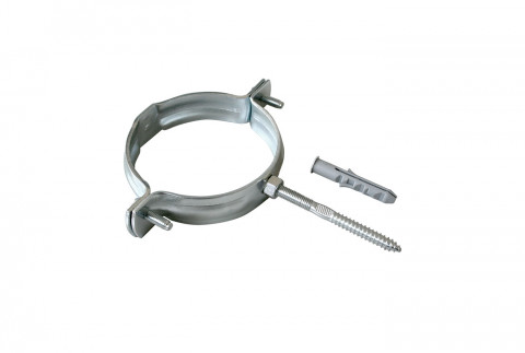  Galvanised collar complete with screw and dowels for spiral ducts and flues