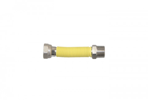  Extensible gas hose for boiler connection coated in yellow polyolefin M / F