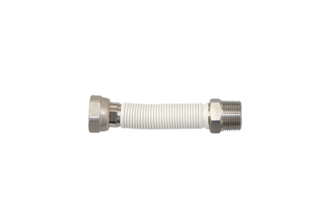  Extensible hose for water connection boiler M / F coated in white polyolefin