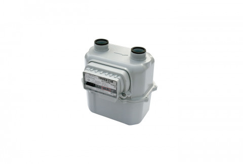 Compact gas meter for household use in aluminium class G4 for methane / LPG