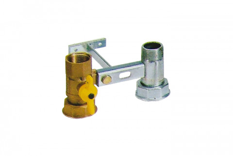  Bracket with valve for gas meters 1" 1/4