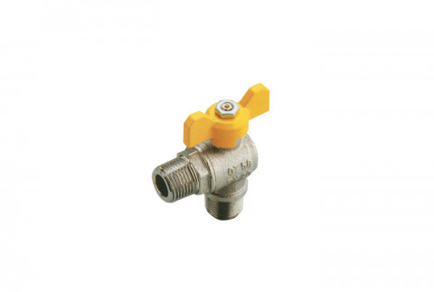  90° ball valve for gas M / M throttle handle