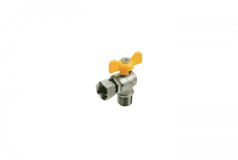  90° ball valve for gas M / F throttle handle