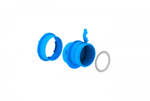  Round-oval adapter for air inlet flexible hose Ø75 mm