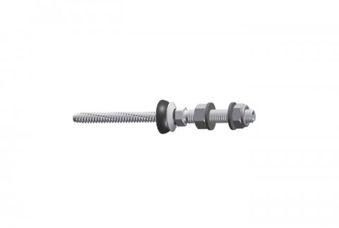  Double thread screw with gasket for steel substructures