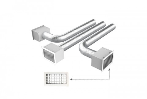  RAPID completion KIT for PROAIR PACK 3 zones with Ø 125 connections and adjustable flap nozzles