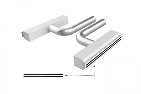  KIT RAPID pour compléter PROAIR PACK 2 zones avec fixations Ø 150 et diffuseurs linéaires L=1000 mm 2 fentes