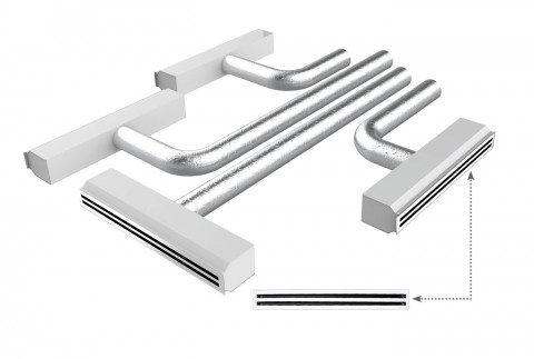  RAPID COMPLETION KIT for PROAIR PACK 4 zones with Ø 150 connections and linear diffusers L=1000 mm 2 slots