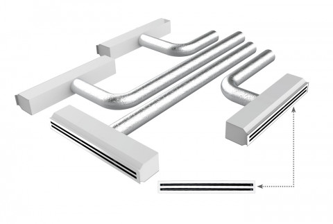  KIT RAPID di completamento per PROAIR PACK 4 zone con attacchi Ø 150 e diffusori lineari L=1000 mm 2 feritoie