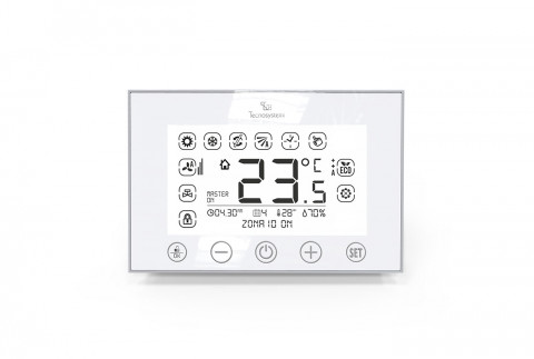 STEALTH 3X Hintergrundbeleuchtetes Einbau-Chrono-Thermostat verkabelt mit Touchdisplay