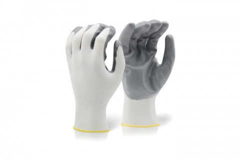 Nylon gloves coated in grey Nitrile