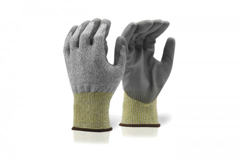  Polyethylene/Elastane/Polyamide/Polyester gloves coated in grey Polyurethane
