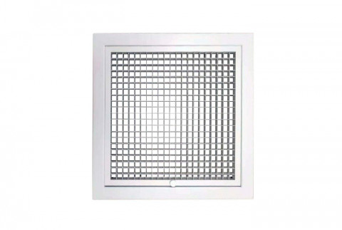  Grille de récupération ouvrable à mailles carrées en aluminium peint blanc avec filtre amovible